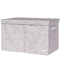 3 Sprouts Opbevaringskasse m. Låg - 63x38x39 cm - Terrazzo/Lyseg