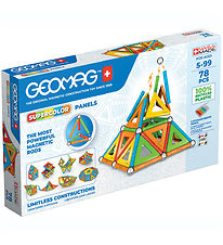 Geomag Magnetsæt - Supercolor Panels Recycled - 78 Dele