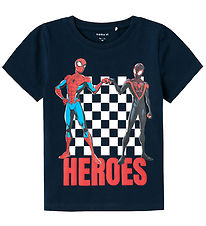 Name It T-Shirt - NmmMaclin Spiderman - Dark Sapphire