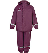 Color Kids Regntøj m. Seler - PU - Plum Caspia
