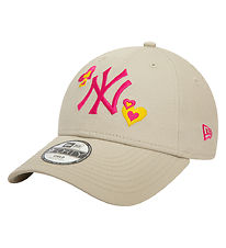New Era Kasket - 9Forty - New York Yankees - Light Beige m. Hjer