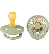 BIBS Colout Sutter - 2-pak - Str. 2 - Rund - Jasmine - Sage Mix