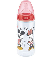 Nuk Sutteflaske - First Choice+ - M - 300ml - Minnie Mouse Rød
