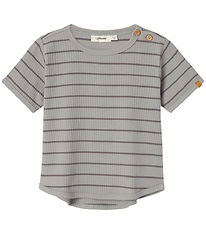 Lil' Atelier T-shirt - Rib - NmmKail - Limestone