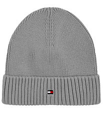 Tommy Hilfiger Hue - Strik - Small Flag - Light Grey Heather