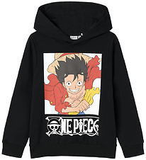 Name It Hættetrøje - Noos - NkmJeph Onepiece - Sort m. Print