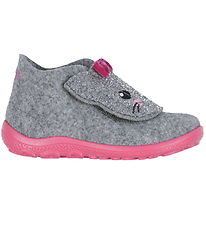 Superfit Hjemmesko - Uld - Happy - Grå/Pink