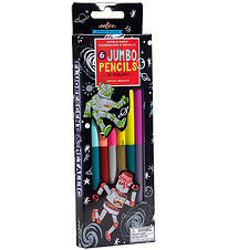 Eeboo Farveblyanter m. Blyantspidser - Jumbo - 6 Stk. - Robot