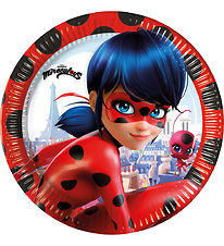 Decorata Party Paptallerkner - 8-pak - 23 cm - Miraculous Lady