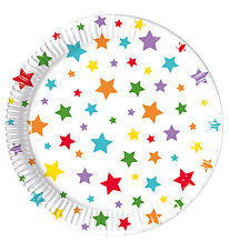 Decorata Party Paptallerkner - 8-pak - 23 cm - Multicolour Brigh