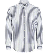 Jack & Jones Skjorte - JjeOxford - Ensign Blue/Stripes