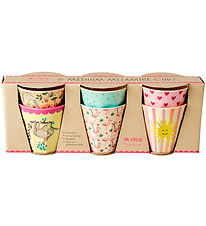 Rice Kopper - Melamin - 6 stk. - 160 ml - Pink/Funky Prints