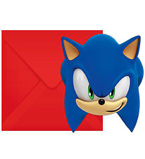 Decorata Party Invitationer - 6-pak - Sonic Speed