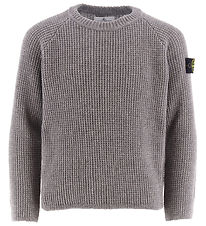 Stone Island Bluse - Uld/Viskose - Mørkegråmeleret