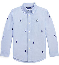 Polo Ralph Lauren Skjorte - Blå/Navy m. Logoer