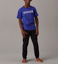 Calvin Klein Nattøj - Blå/Sort m. Hvid