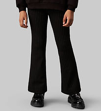Calvin Klein Bukser - Pinstripe Flare - Ck Black
