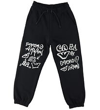 Emporio Armani Sweatpants - Sort m. Hvid