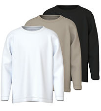 Name It Bluse - Noos - NkmVobbo - 3-pak - Black/Pure Cach/Bright