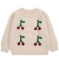 Bobo Choses Bluse - Strik - Cherry - Off White