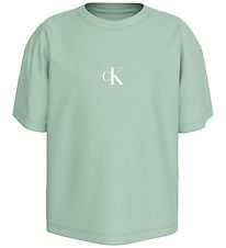 Calvin Klein T-shirt - Ck Logo Boxy - Jadeite