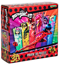 Prime 3D Puzzle Puslespil - 3D - 100 Brikker - Miraculous