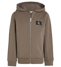 Calvin Klein Cardigan - Badge Zip - Falcon