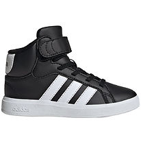 adidas Performance Støvler - Grand Court Mid K - Sort/Hvid