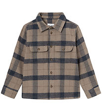 Les Deux Skjorte - Lennon - Check - Desert Taupe/ Dark Navy