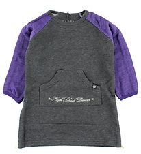 Papfar Sweatkjole - Grmeleret m. Lilla/Guld