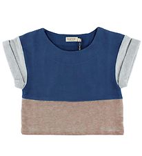 MarMar Crop Top - Tamara - Blå/Grå/Gl. Rosa