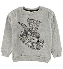 En Fant Sweatshirt - Grmeleret m. Kanin