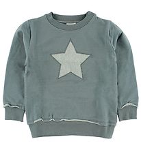 En Fant Sweatshirt - Stvet Grn m. Stjerne