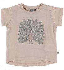 Wheat T-shirt - Powder m. Påfugl