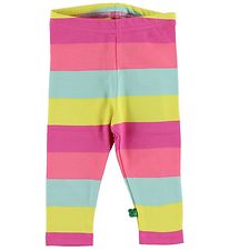 Freds World Leggings - Gul/Pink/Mintstribet