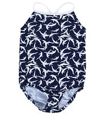 Petit Crabe Badedragt - UV50+ - Navy m. Delfiner