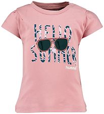 Hummel T-Shirt - HMLLoralai - Lyserød m. Print