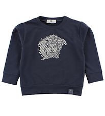 Young Versace Sweatshirt - Støvet Blå m. Sølv Logo