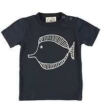 Gro T-shirt - Norr - Stålgrå m. Fisk