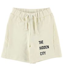 Gro Shorts - Sweat - Creme m. Tekst