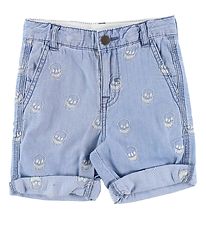 Stella McCartney Kids Shorts - Denim - Lyseblå m. Kranier Stella McCartney Kids Shorts - Denim - Lyseblå m. Kranier
