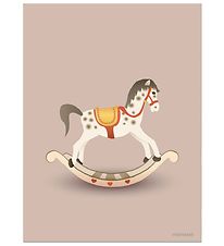 Vissevasse Plakat - 30x40 - Rocking Horse - Rosa