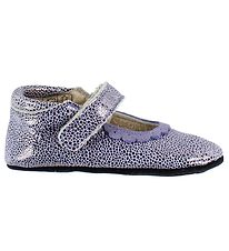 En Fant Ballerina Hjemmesko - Støvet Lilla m. Prikker/Velcro En Fant Ballerina Hjemmesko - Støvet Lilla m. Prikker/Velcro