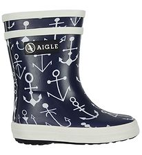 Aigle Gummistvler - Baby Flac Kid - Navy m. Anker