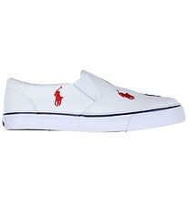 Polo Ralph Lauren Sko - Keaton Slip On - White/Navy/Red