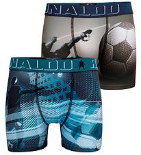 Ronaldo Boxershorts - 2-pak - Grå/Blå m. Print