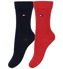 Tommy Hilfiger Strømper - 2-pak - Basic - Rød/Navy