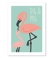 Studio Circus Plakat - A4 - Flamingoer m. Dig & Mig