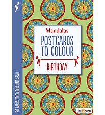 Mandalas Postkort - 20 stk - Fødselsdag
