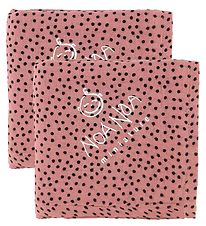 Noa Noa Miniature Stofbleer - 2-pak - 70x70 - Rosa m. Prikker Noa Noa Miniature Stofbleer - 2-pak - 70x70 - Rosa m. Prikker